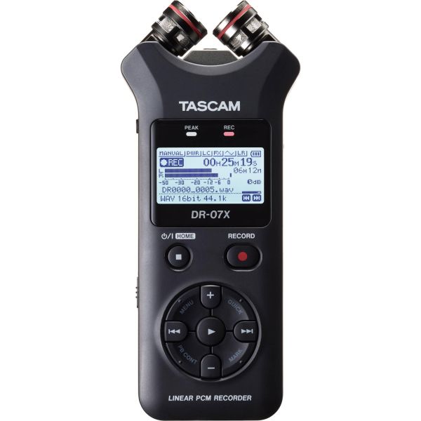 Tascam DR-07X Stereo Handheld Digital Audio Recorder and USB Audio 